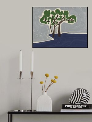 Stylized Trees With Green Foliage