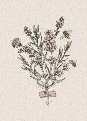 Bee and Lavender v.2