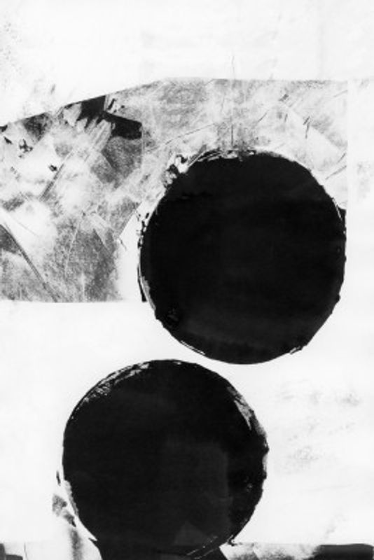 Black and White Abstract Dots 5