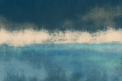 Abstract Landscape in blue and white.