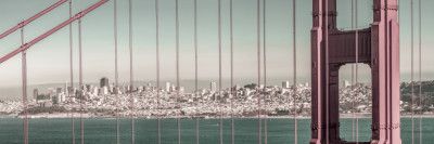 Golden Gate Bridge Panorama | urban vintage style