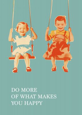 Two Little Girls On Swings