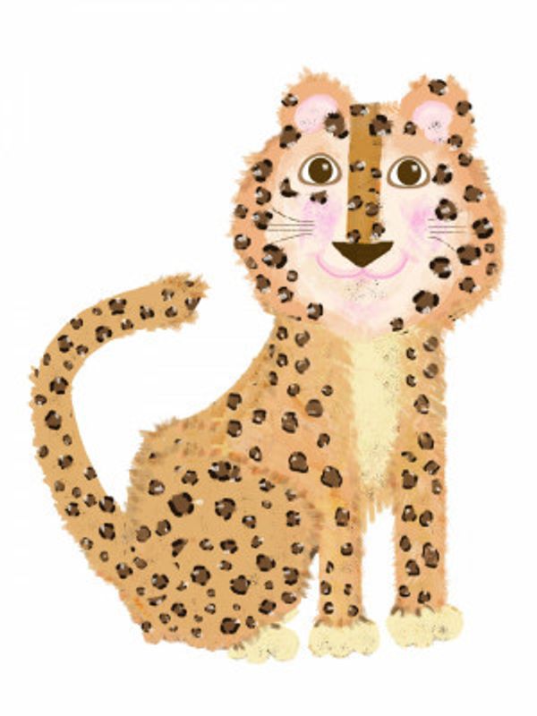 Cute Sitting Leopard