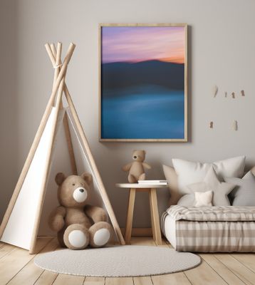 sunset over the mountain