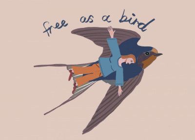 Free as a bird, starling