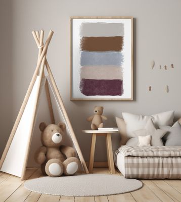 Brushstrokes in Earthy Tones