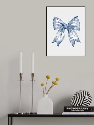 Dark Blue Coastal Striped Bow