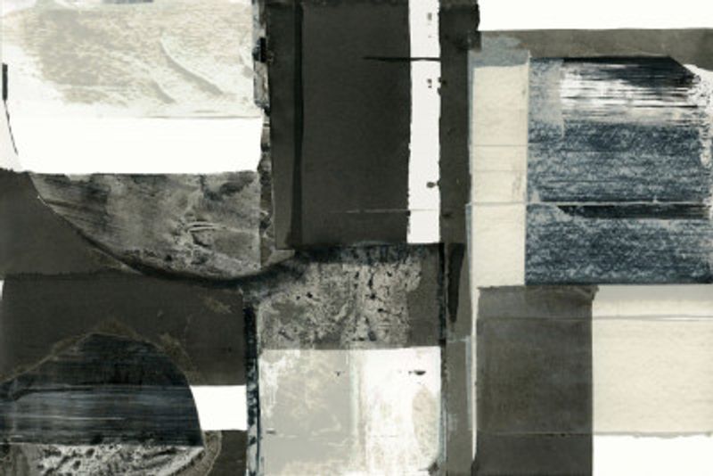 Monochrome Black Abstract Shapes Light 1