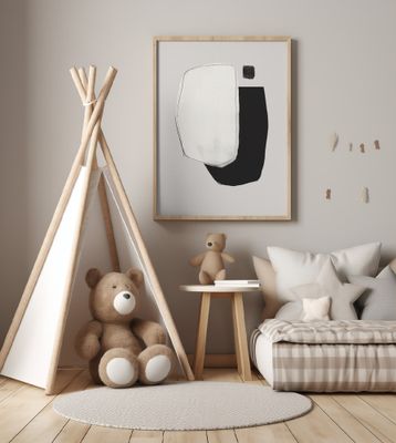 Monochrome Shapes And Negative Space