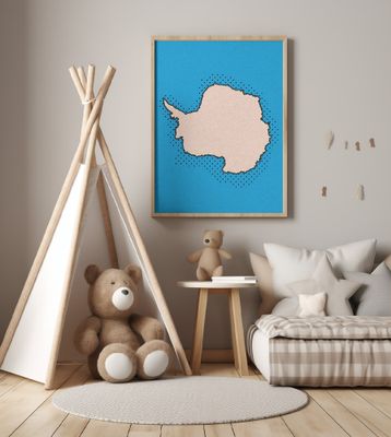 Antarctica Vintage Map