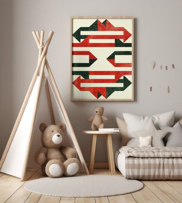 Abstract Design With Intertwined Shapes