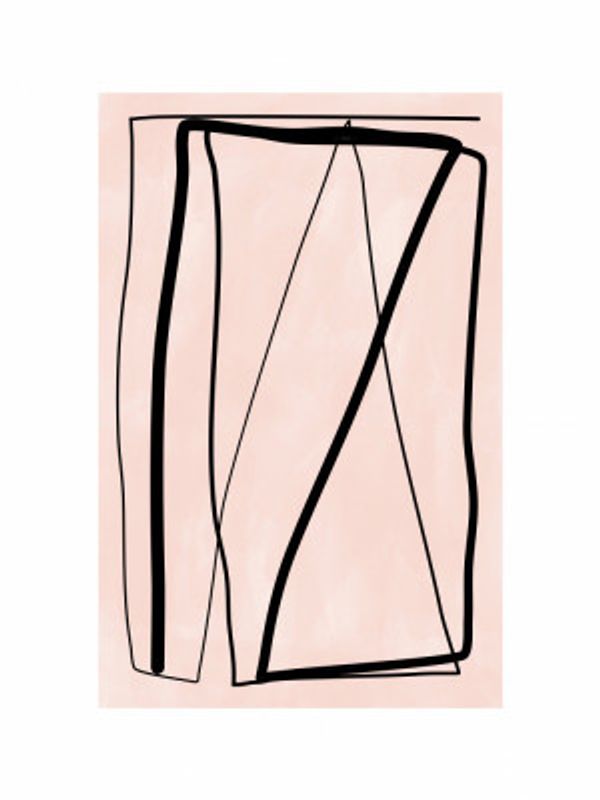 Black Lines On A Soft Peach Background