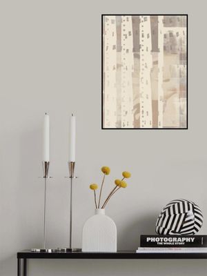 Neutral Abstract pattern in light terracotta, taupe and white.