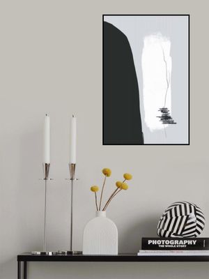 Black Shape Against A Light Background