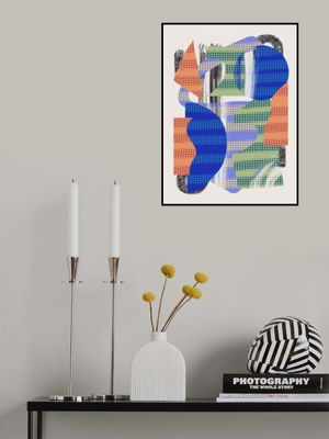 Vibrant Geometric Shapes With Layered Patterns