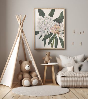 Rosebay Rhododendron From North American Wildflowers (1925) By Mary Vaux Walcott.