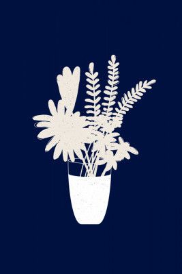 Sepia Floral Silhouette