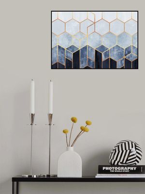 Soft Blue Hexagons
