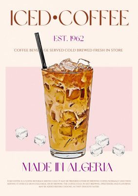 Refreshing Glass of Iced Coffee