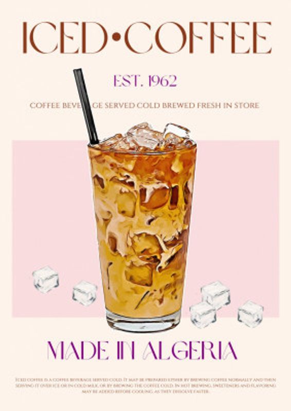 Refreshing Glass of Iced Coffee