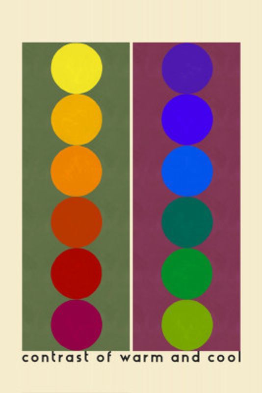 Contrast of dark and cool