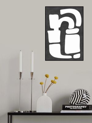 Bold White Geometric Shapes