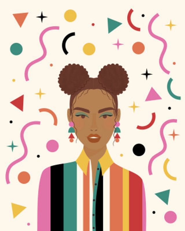 Vibrant Afro Girl