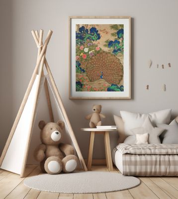 Chinese Peacock and Flowers (17th Century)