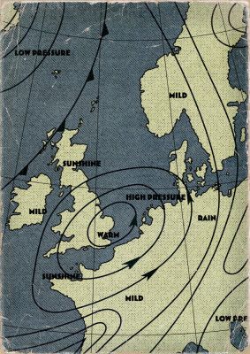 Vintage Europe Weather Map