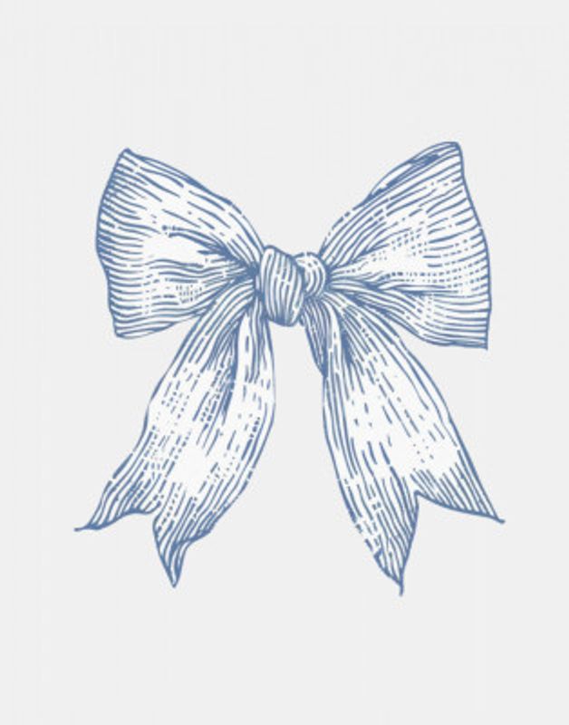 Nautical Pale Blue Bow