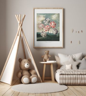 A Group of Carnations from The Temple of Flora (1807)