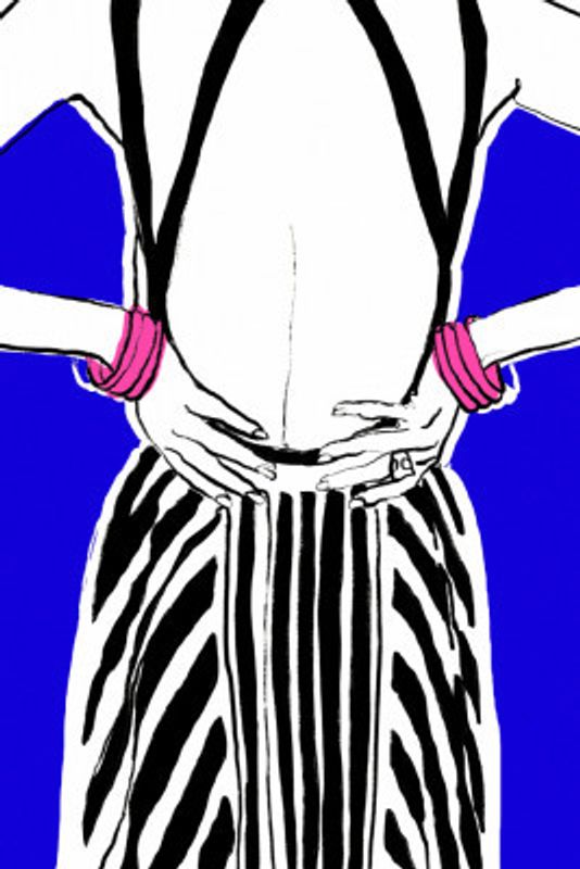 Bold Stripes, Blue Background