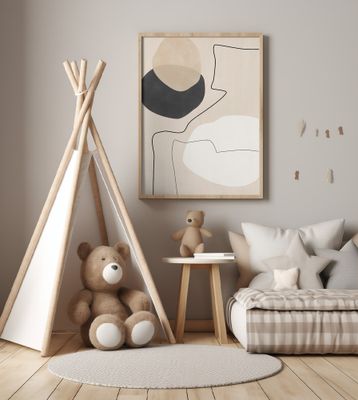 Organic Shapes &amp; Lines Painting