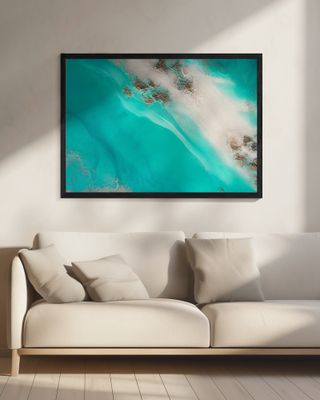 Vibrant Aqua - Rocky Shoreline