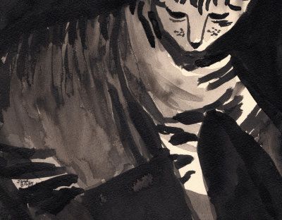 Cat in Patch of Sun for Annabelle