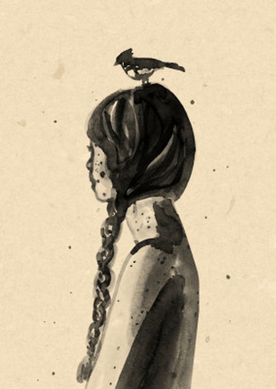 Girl with Bird