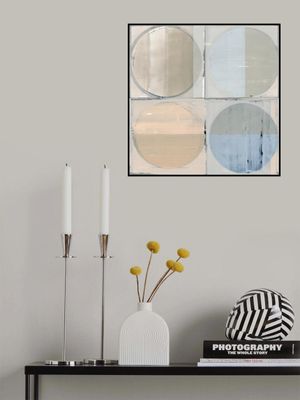 Four Circles and Squares Art Print 1