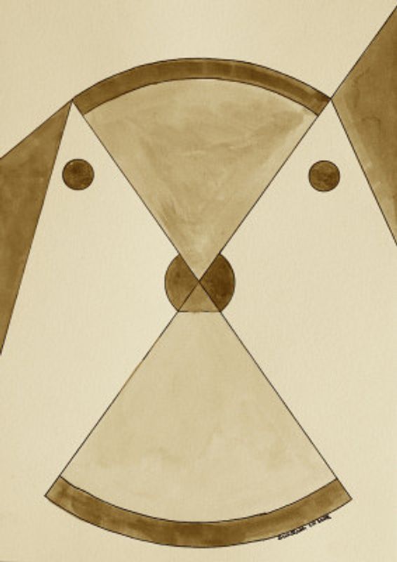Brown Geometric Balance