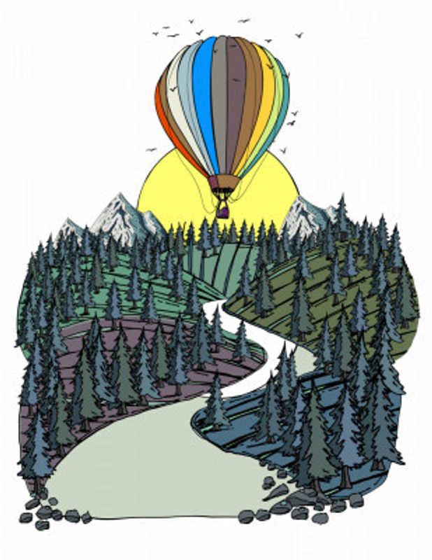 Floating Over The Mountain