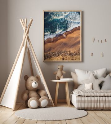 Vibrant Coastline With Turquoise Waves