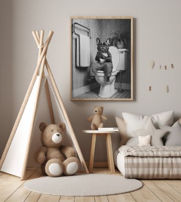 Bathroom French Bulldog