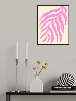 Pink Silhouette Textured Branch
