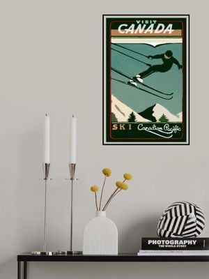 Winter Tourism: Vintage Ski Canada Poster