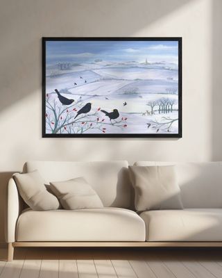 Blackbirds In Winter