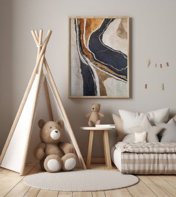 Textured Earth In Black and Gold