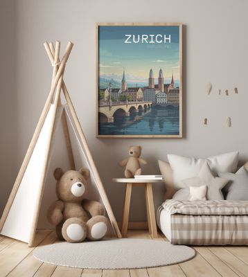 Zurich Travel Poster