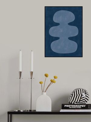 Blue Silhouette Form