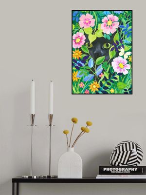 Black Cat With Green Eyes