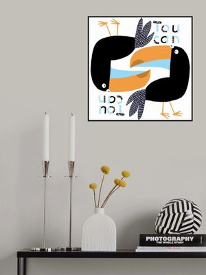 Two Toucans Graphic Design with Text by Carla Daly