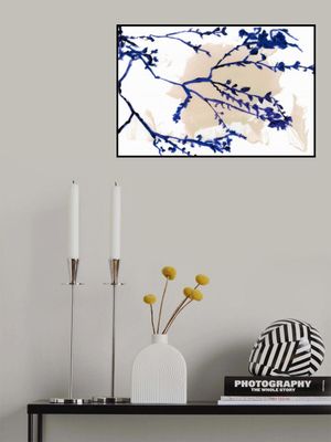 Navy Blue Blossoms On Tree Branches